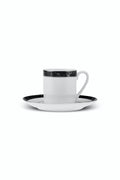 Checkered Single Size Porcelain Coffee Cup Set 90 ml