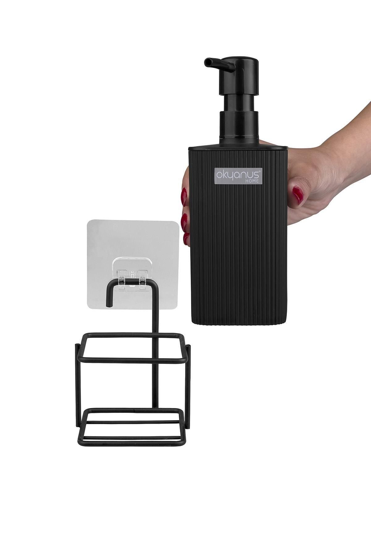 Mina Square Liquid Soap Dispenser with Black Eco Magic Stand