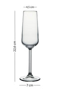 Glow Set of 2 Champagne Glasses Gold 195 Cc