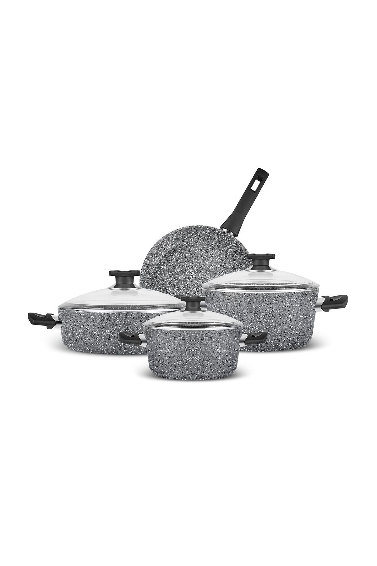 Biogranite Uraz 7 Piece Cookware Set Gray