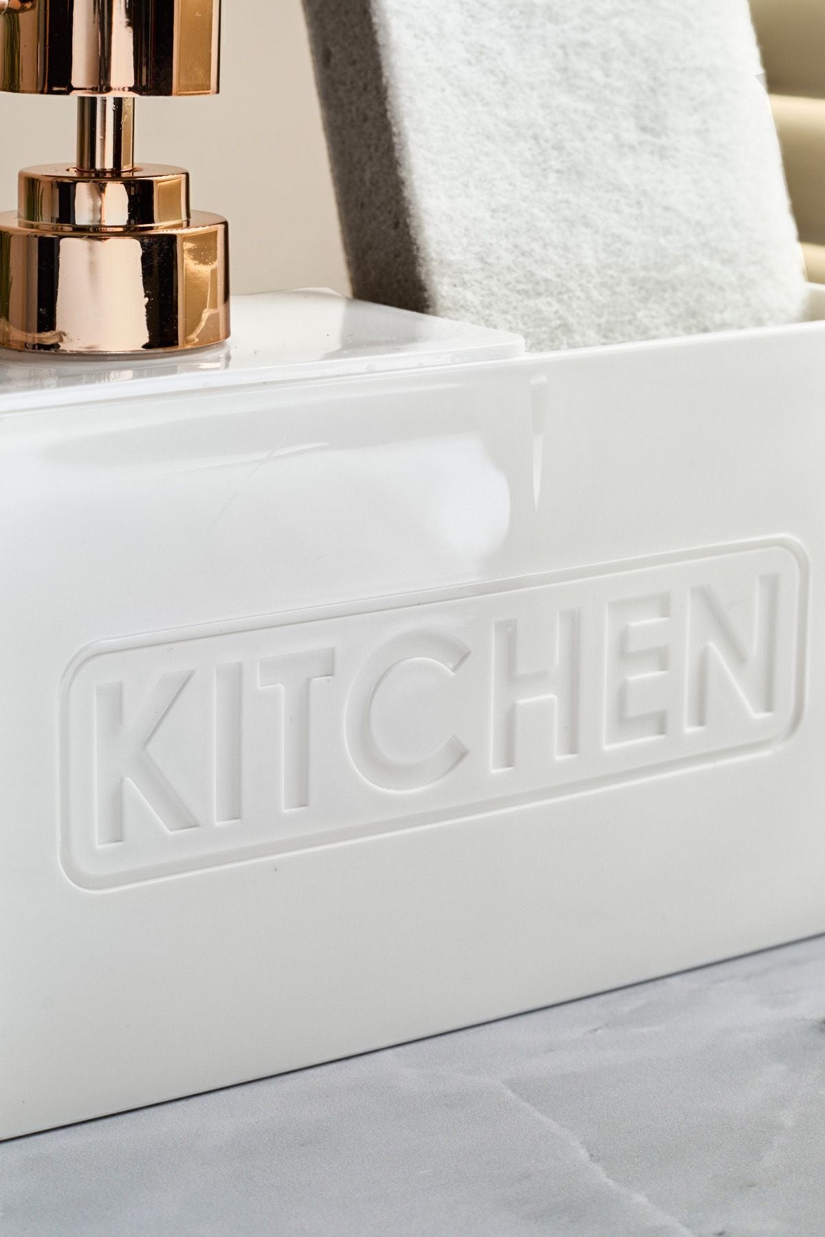 Kitchen White Liquid Soap Dispenser 13195