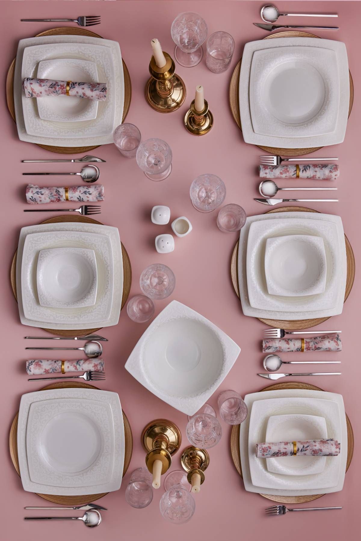 Fine Pearl Roma 58 Pieces 12 Seater Dinner Set