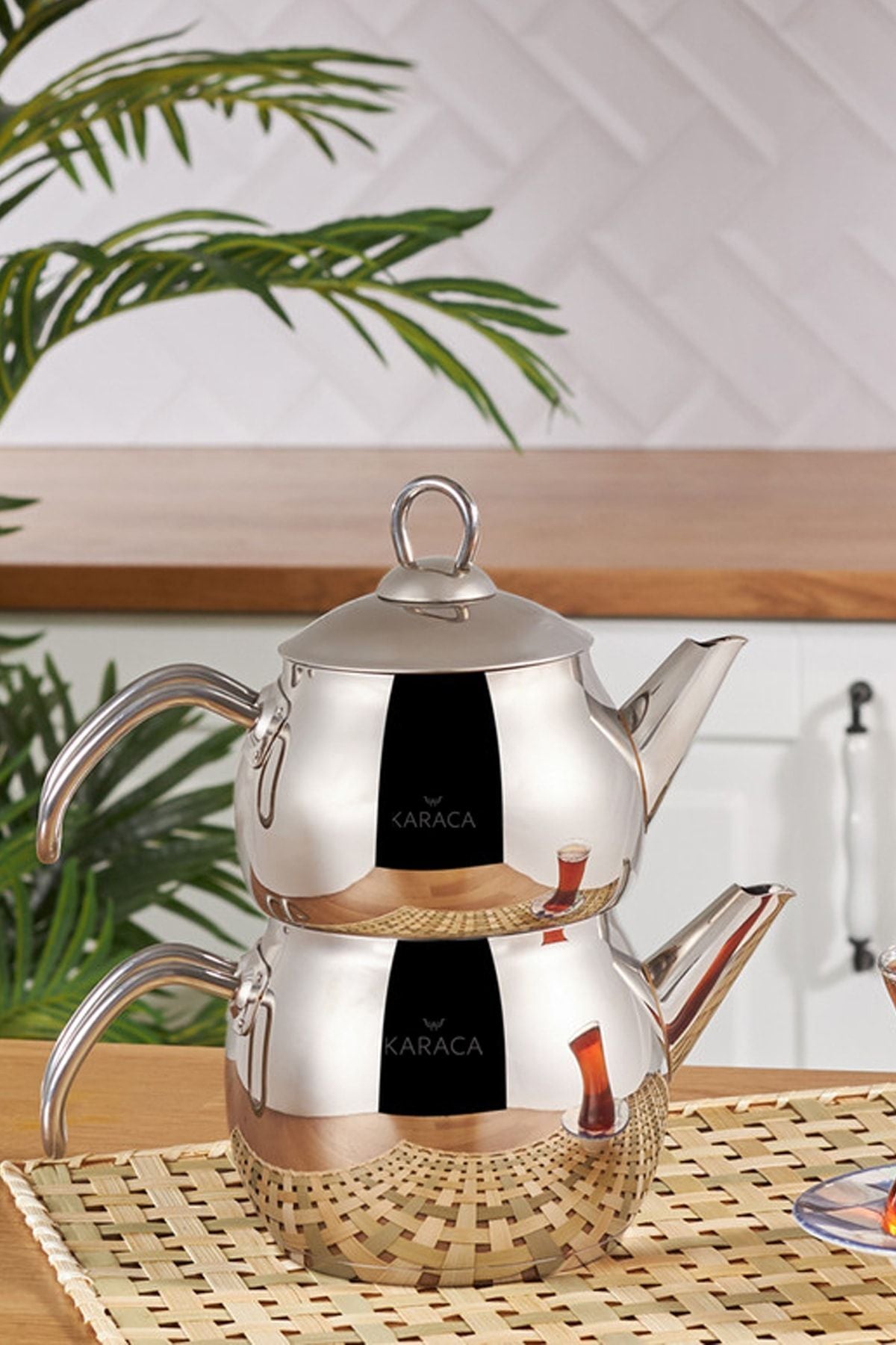 Adelya Mini Size Metal Teapot Set 2 Seater