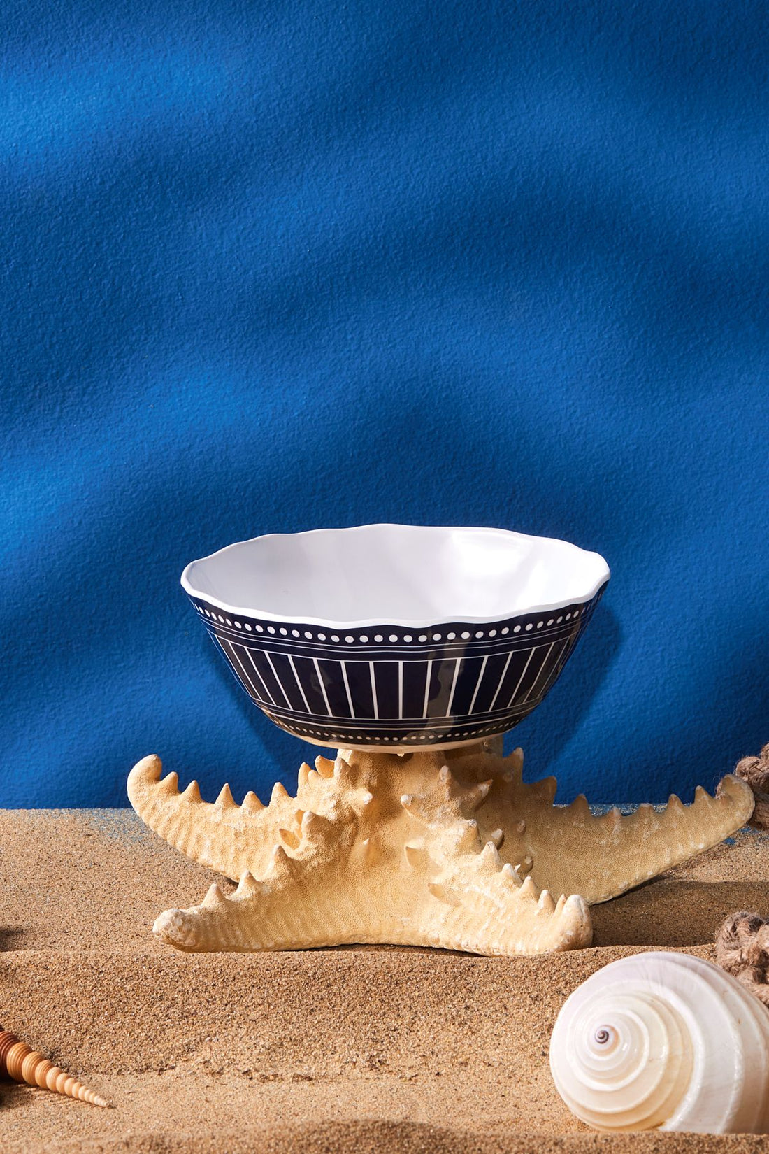 Marin Blue Pattern Melamine Bowl 16 cm