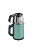 Tea Glass 2 In 1 Steel Tea Maker And Kettle Blue Mist