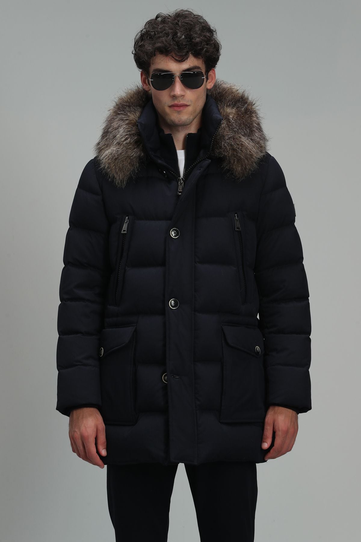 Clark Men's Goose Down Coat Navy