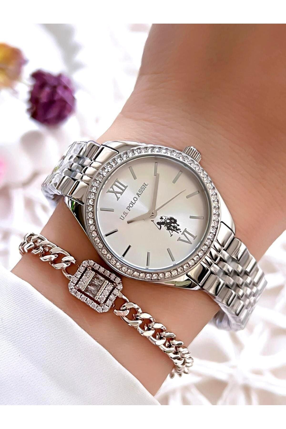 U.S.Polo Assn Steel Cord 3 Atm Waterproof Women Wristwatch Wristwatch Wristband Gift USPA.2085.S01