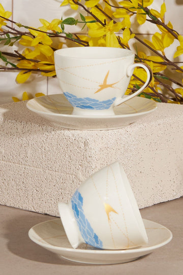 Swallow 2 Person Tea Cup Set 230 Ml