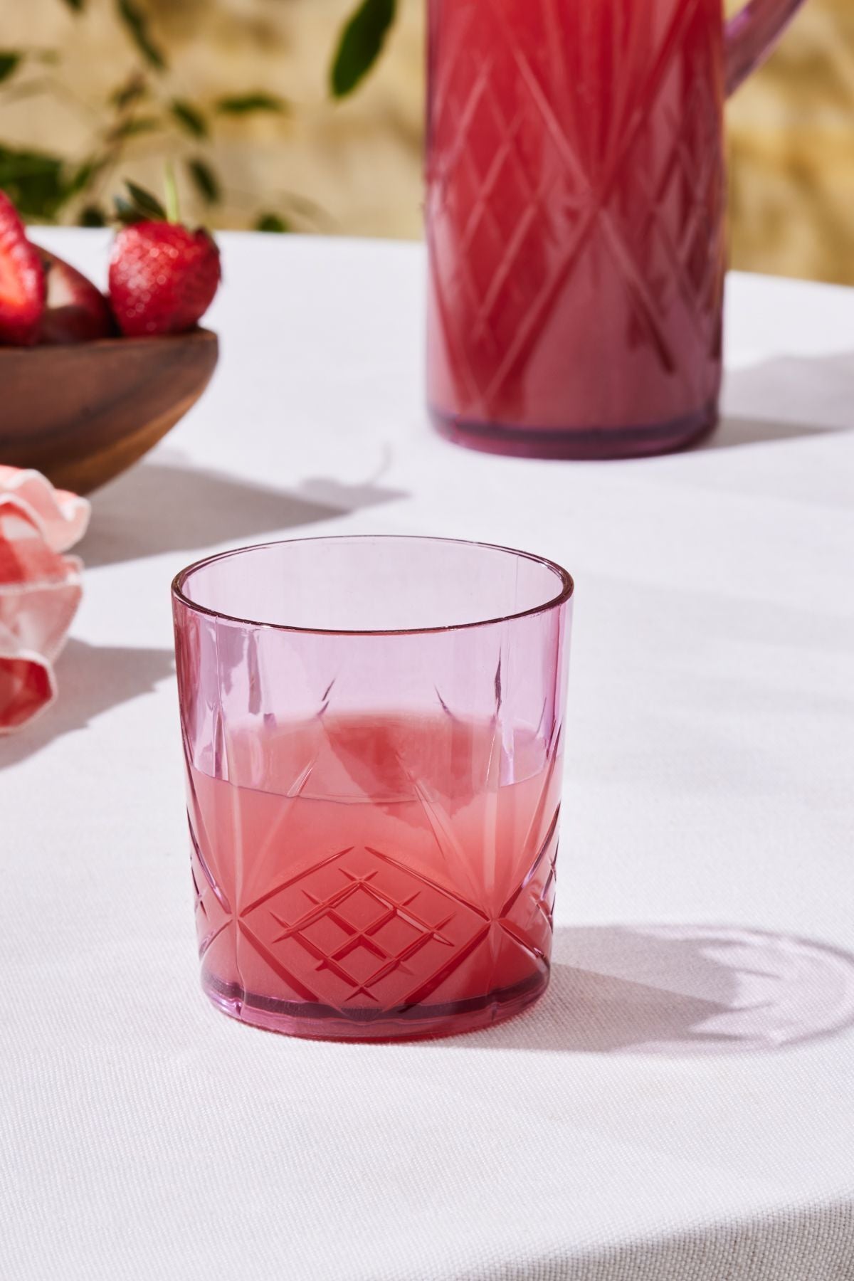 Foret Acrylic Unbreakable 5 Piece Pitcher Set Pink