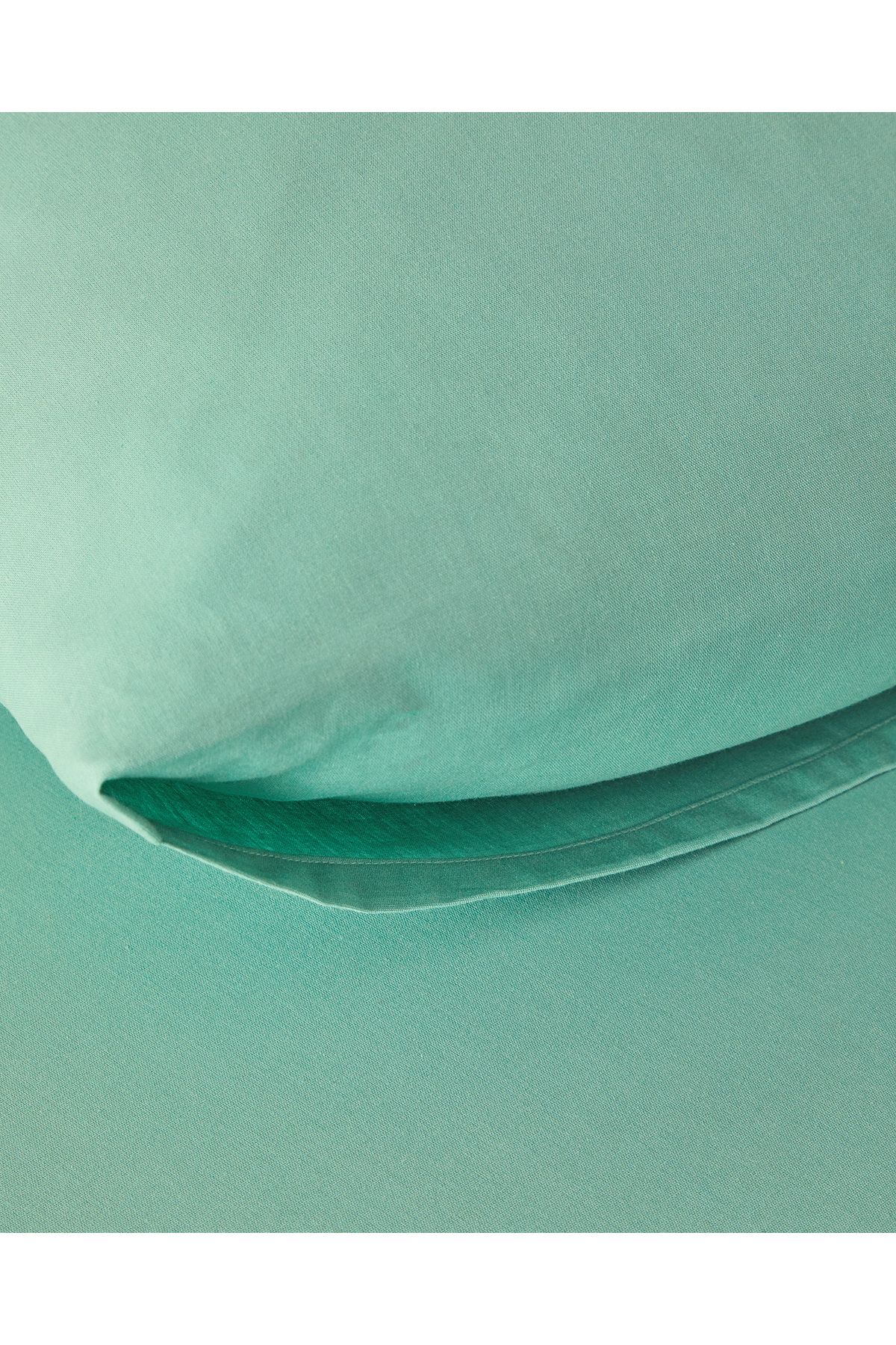 Plain Single Size Elastic Bed Sheet Set Green