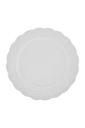 New Year Christmas Embossed Serving Plate 27 Cm White