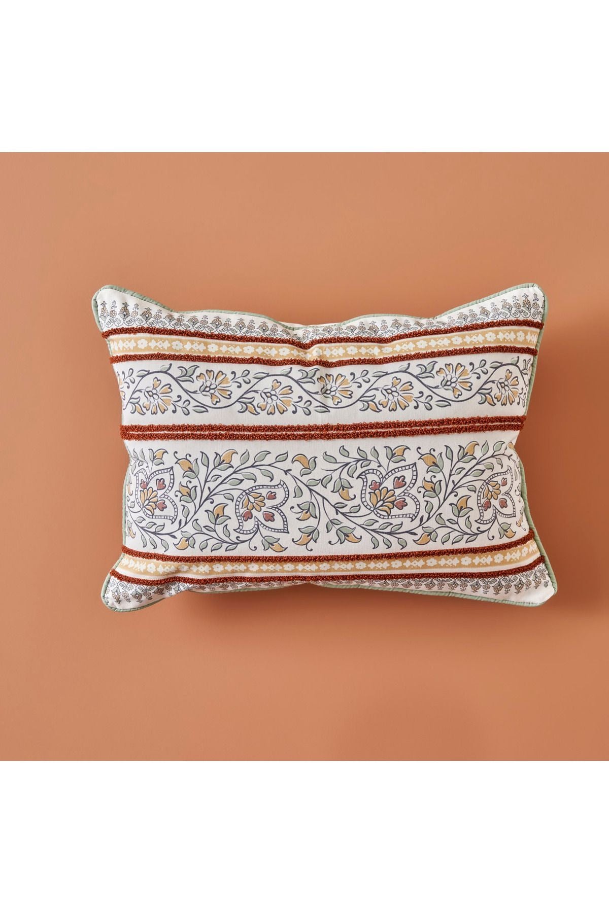 100% Cotton Indian Breeze Embroidered Cushion Cover (35x50 cm)