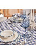 Bleu Blanc Porcelain 24 Pieces 6 Seater Dinner Set Blue