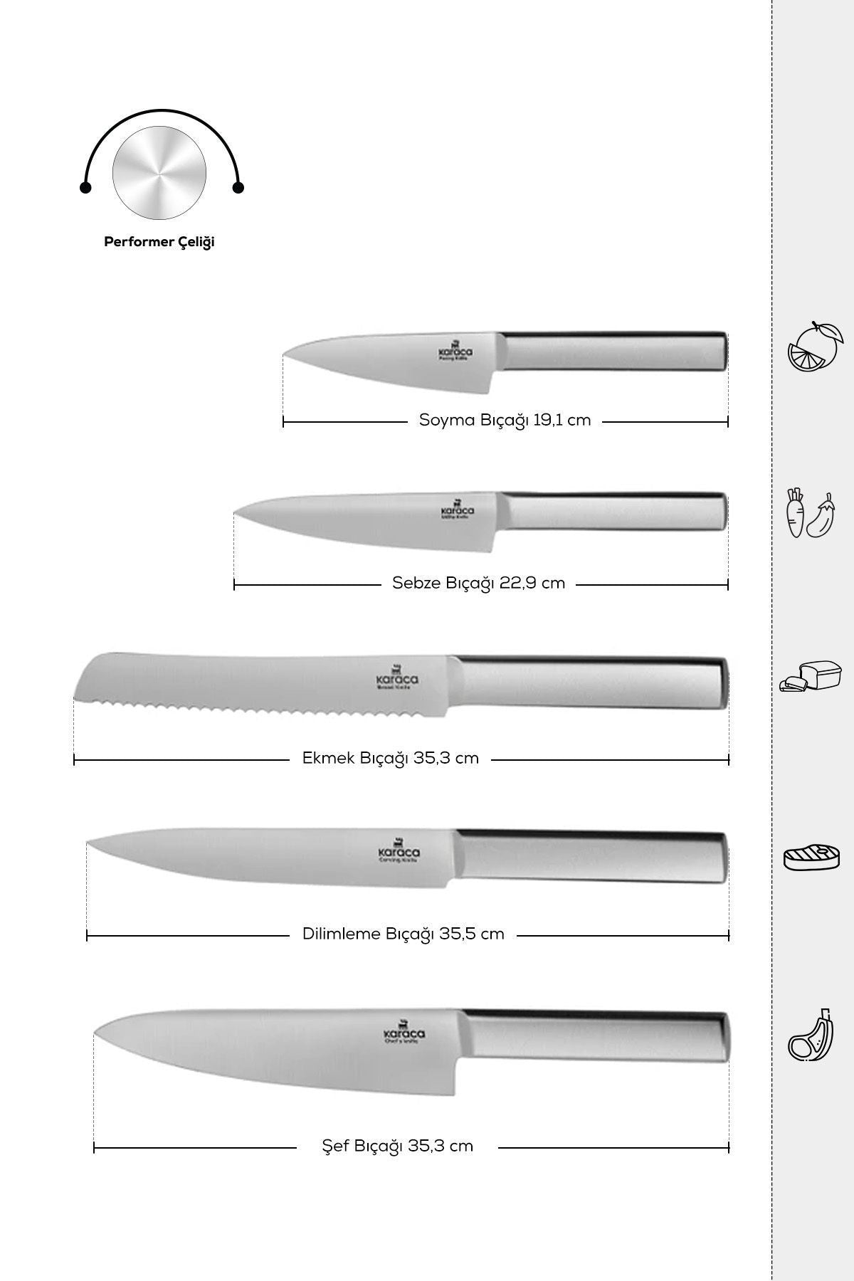 Inoxy Premium 5 Piece Knife Set