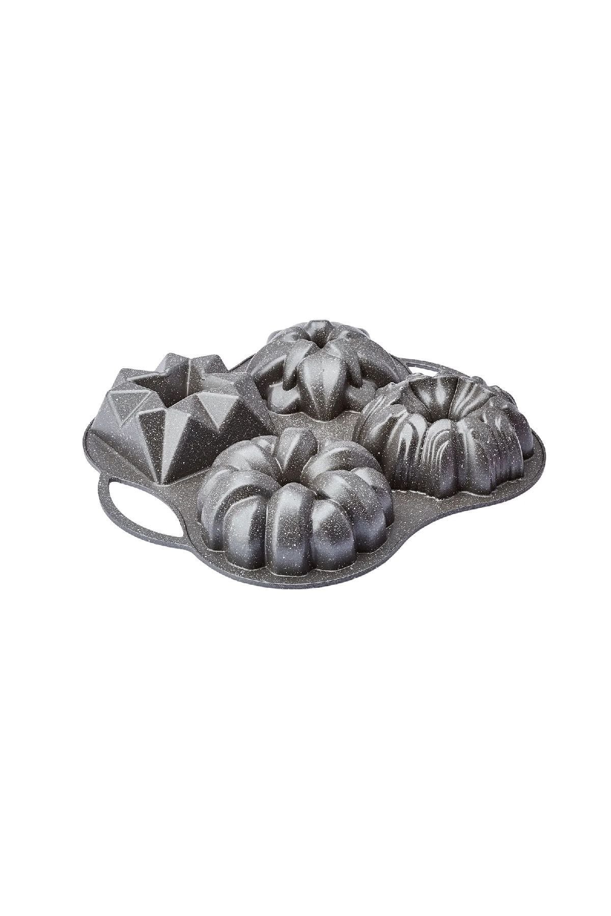 Cake Pro 4 Pcs Anthracite Cast Cake Mold