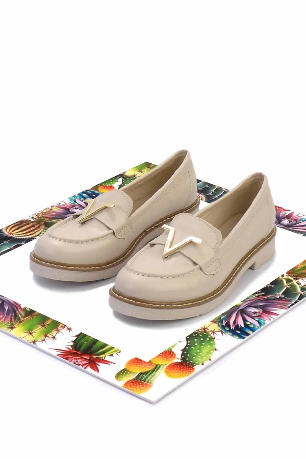 Beige Women's Loafer Shoes K01257067609