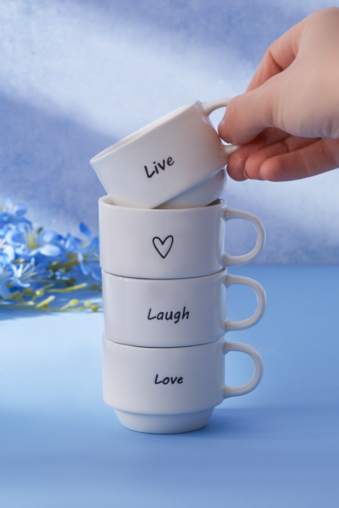 Lovely Laugh 4 Person Espresso Coffee Set 100 Ml