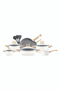 X Refika Birgül Swiss Crystal 15 Piece Cookware Set Creamy