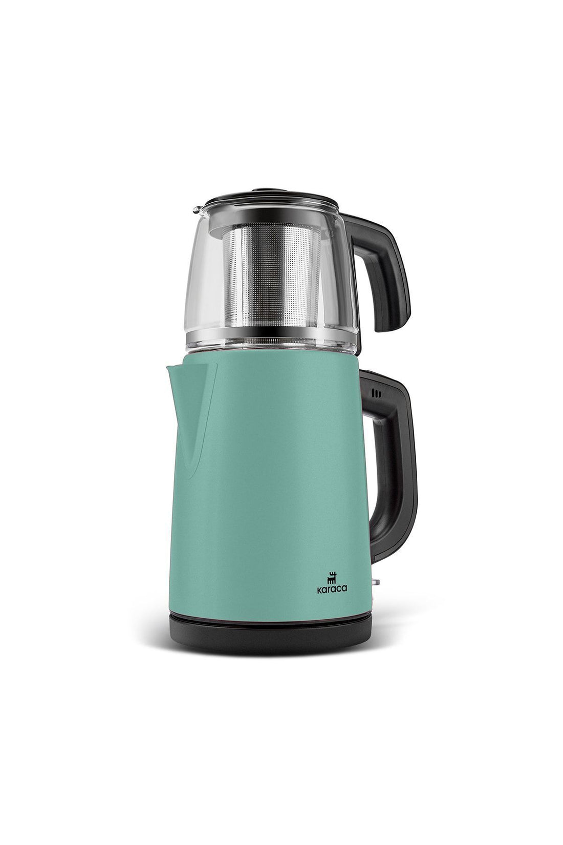 Tea Glass 2 In 1 Steel Tea Maker And Kettle Blue Mist