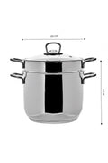 Kitchen Friendly Induction Bottom Steel Spaghetti Pot