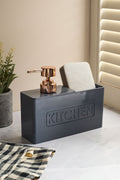 Kitchen Grey Sponge Bowl Kitchen Liquid Soap Dispenser 13198