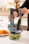 Mastermaid Prosteel Glass Food Processor Long Blender Stand 6 Blades 2500W Galaxy Grey