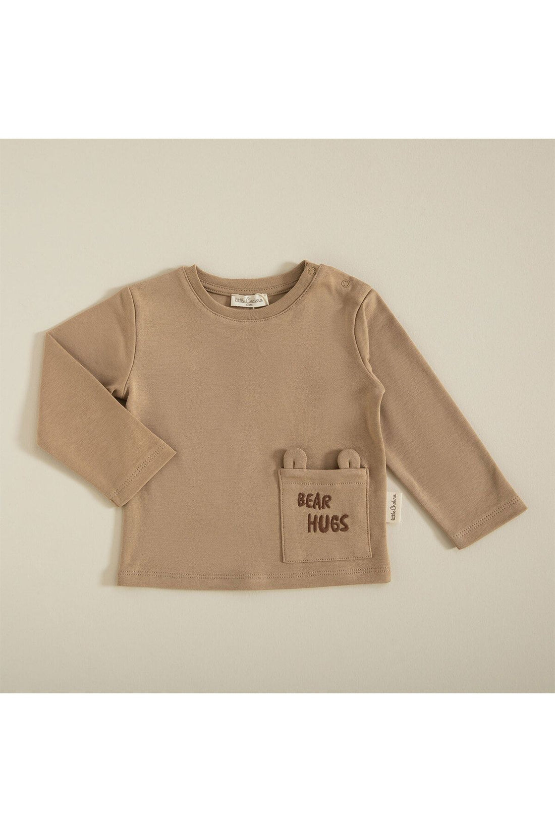 Baby Bear Pocket Printed Tshirt Brown
