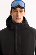 Men's Black Faux Off Hooded Coat A52Y6161