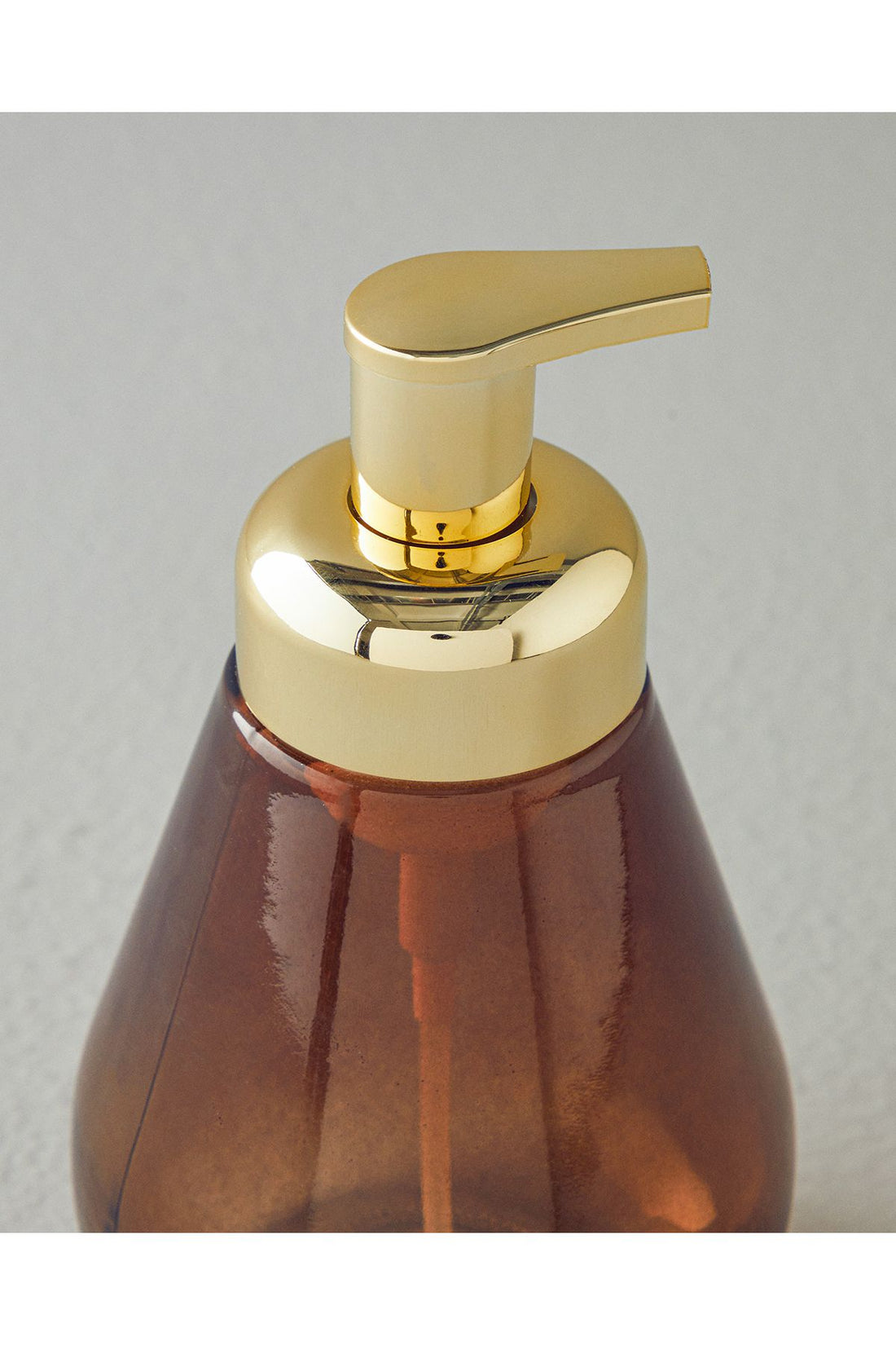 Debora Glass Bathroom Liquid Soap Dispenser Brown