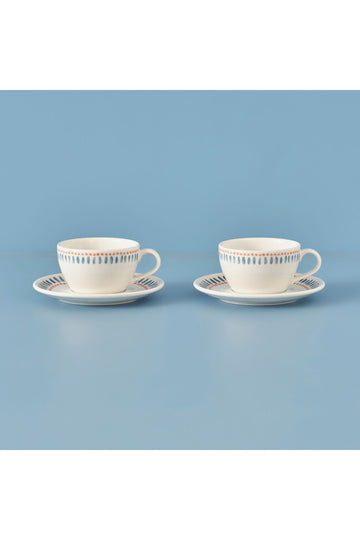 Marinated Porcelain 2-Piece Tea Cup Blue (270 cc)