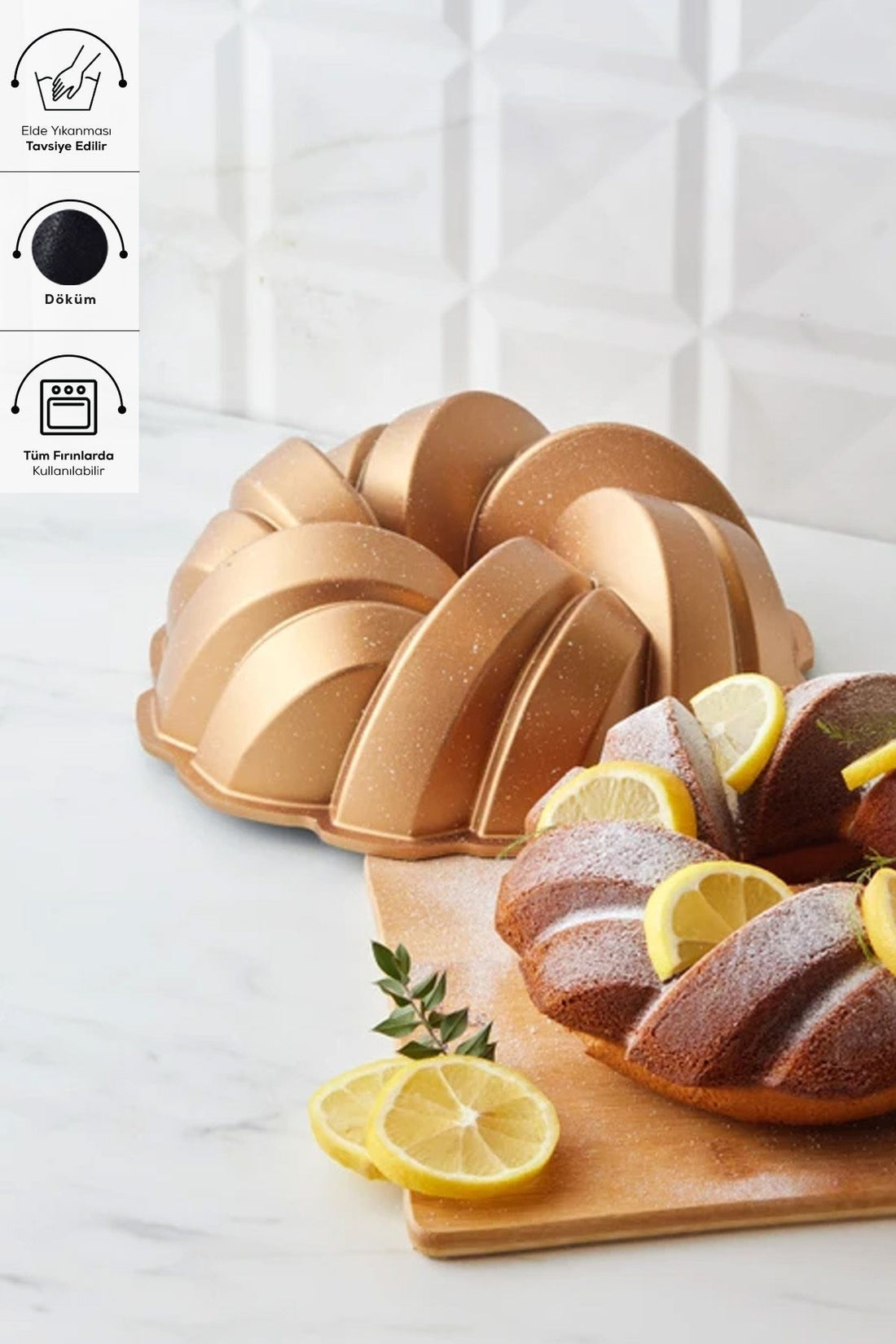 Mesh Gold Casting Cake Mold 26 Cm