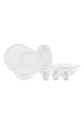 Fine Bone Meridian 59 Pieces 12 Seater Dinner Set Gold