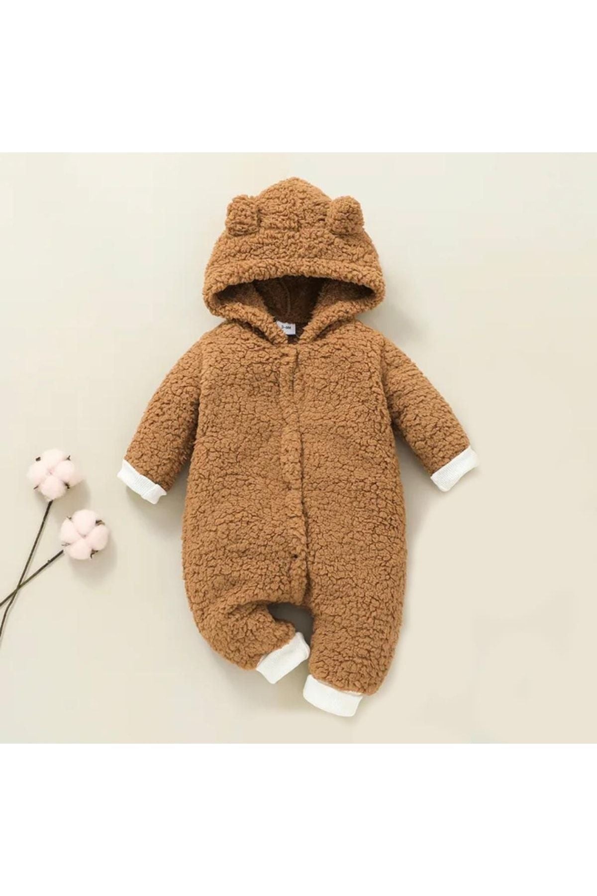 Winter Sweet Hooded Baby Plush Welsoft Jumpsuit