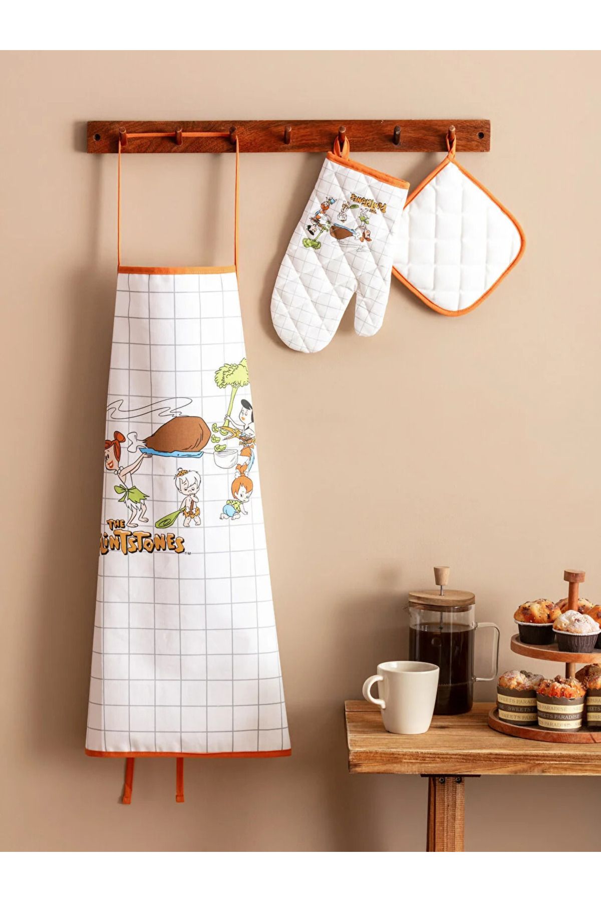 Stone Age Printed Kitchen Apron
