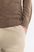 Men's Mink Textured Basic Sweater E005110