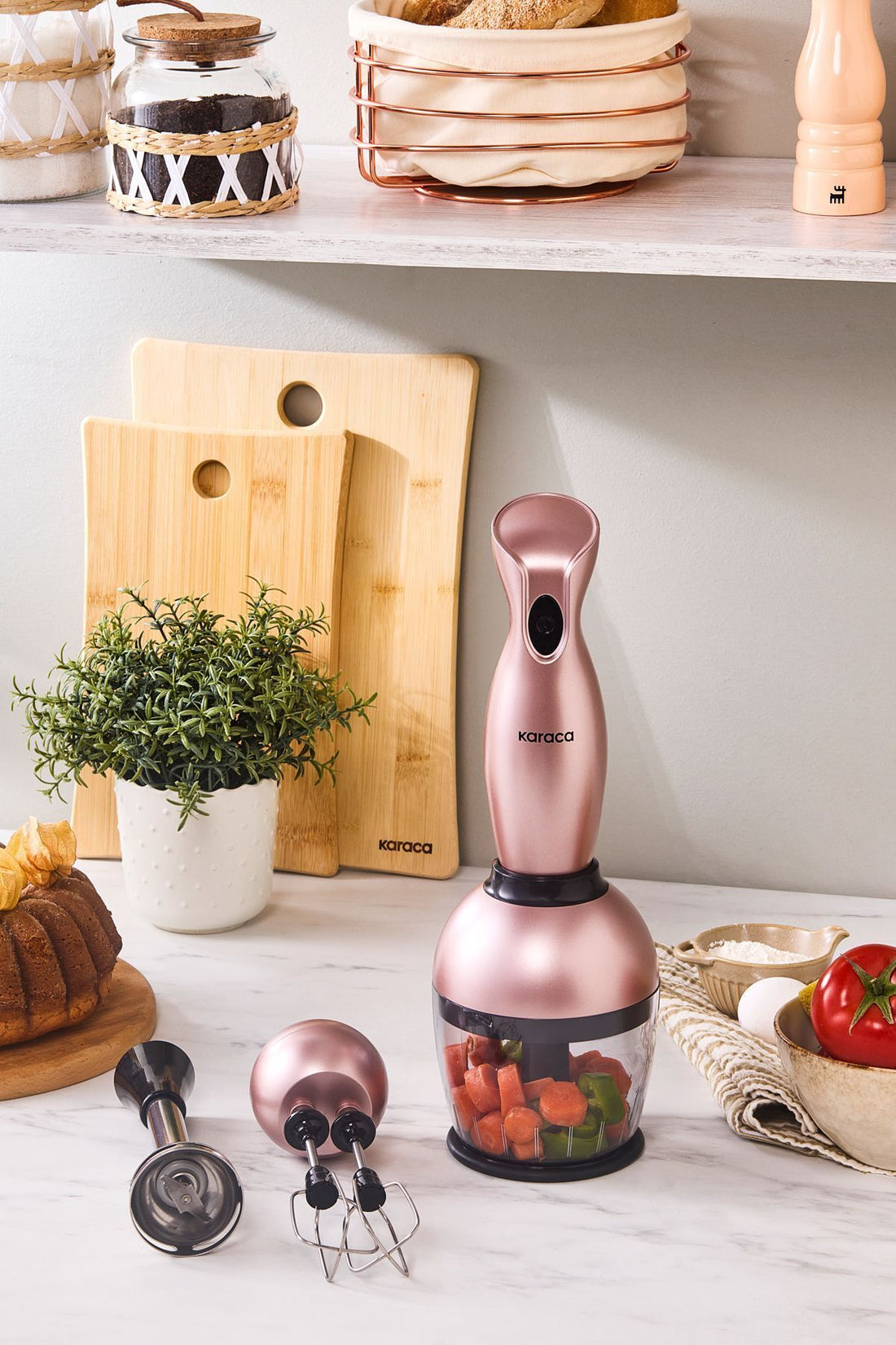 Pro- Midi Plus 3-Pack Blender Set Rosegold 1000w