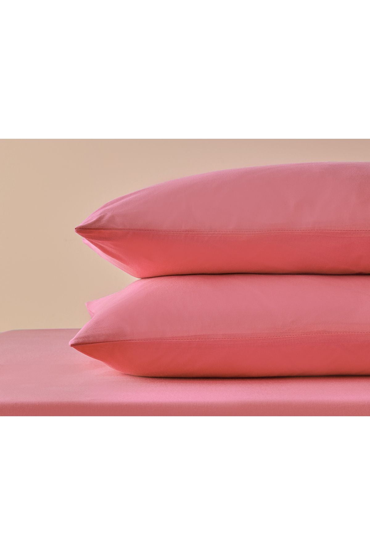 Plain Double Elastic Bed Sheet Tkm Peach