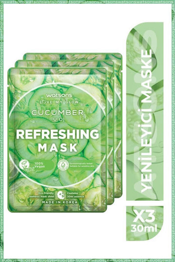 Fruity Mask Cucumber Refreshing Mask* 3 Pcs