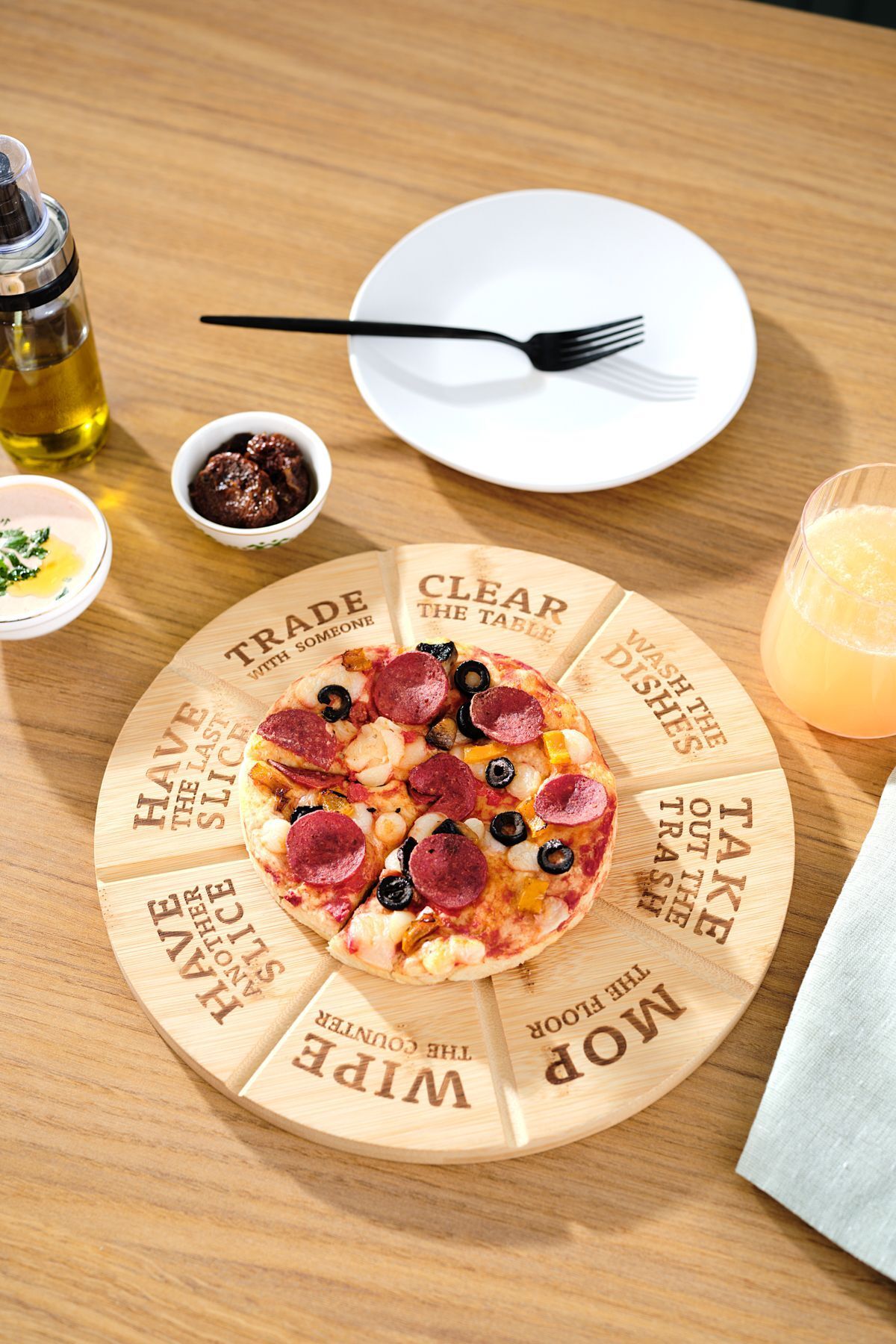 Funny Bamboo Pizza Serving Board 30 cm