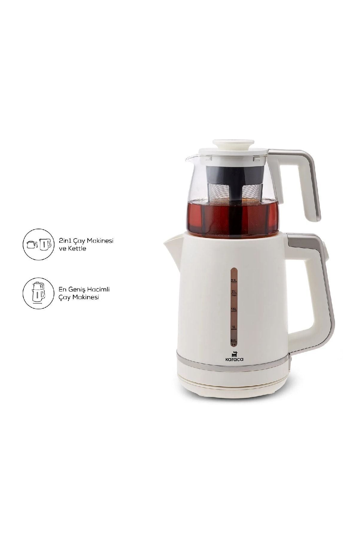 Maxi Tea Xl 2in1 Glass Teapot Tea Maker And Kettle Mulberry