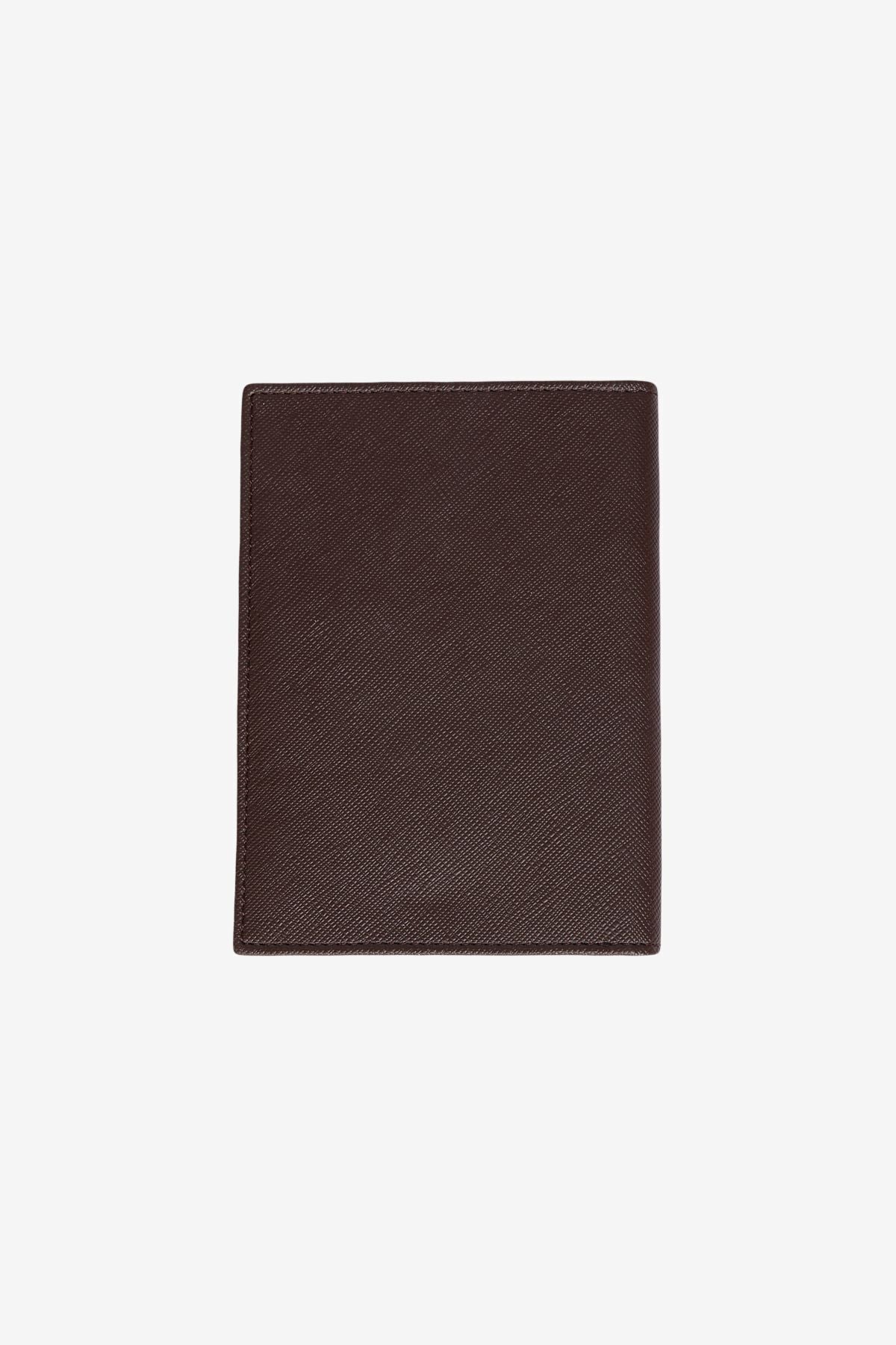 Men's Brown Custom Gift Box Faux Leather Handmade Passport Holder