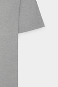 Men's Grey Melange Cotton Slim Fit Slim Fit Crew Neck Basic T-Shirt