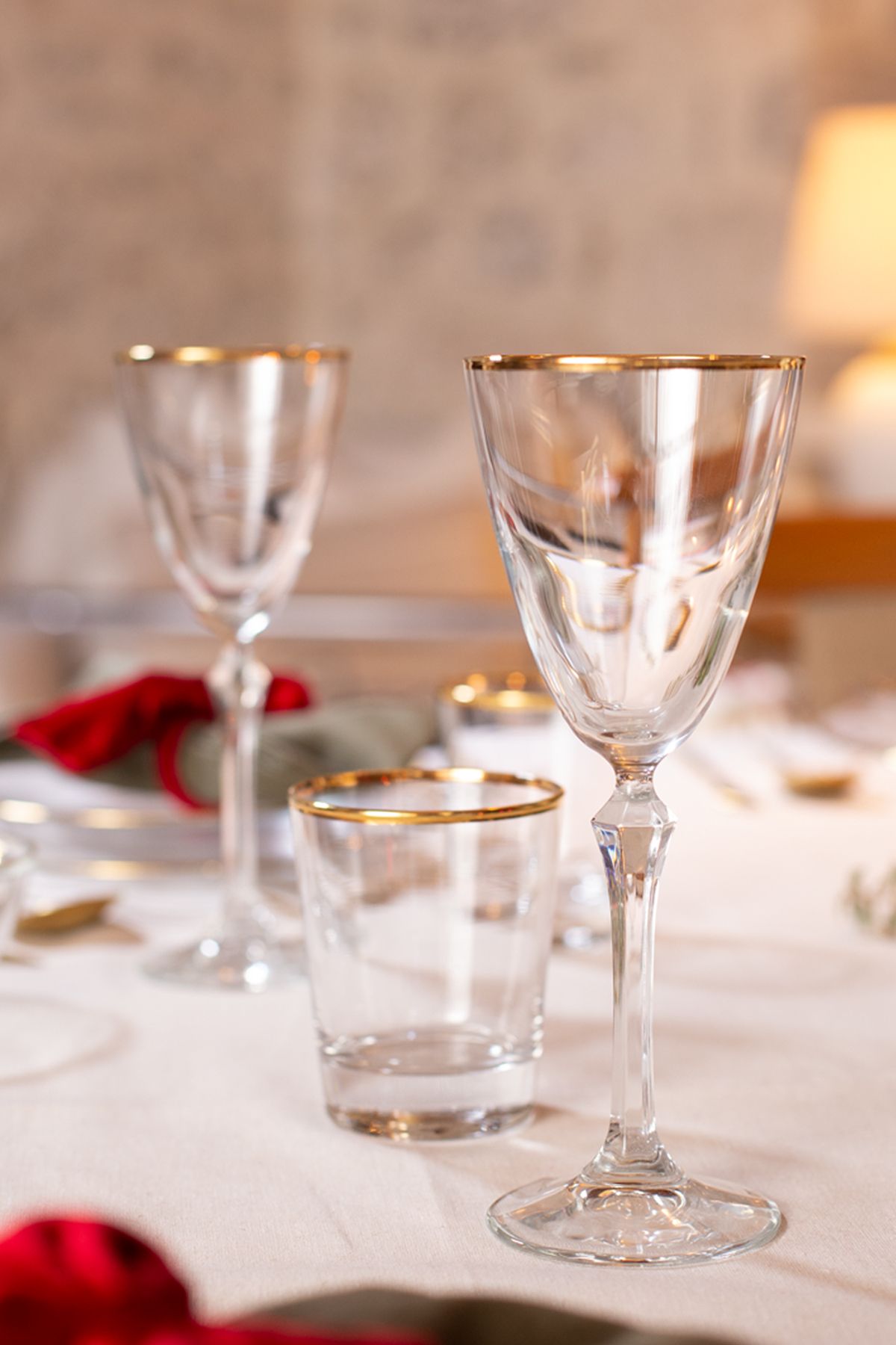 Pure Gold Gilt Set of 4 Water Glasses 255 Cc