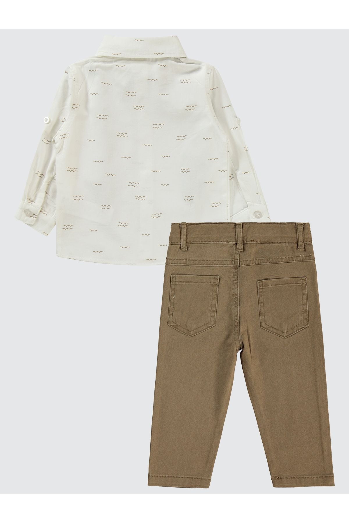 Baby Boy Suit 6-18 Months Milk Coffee