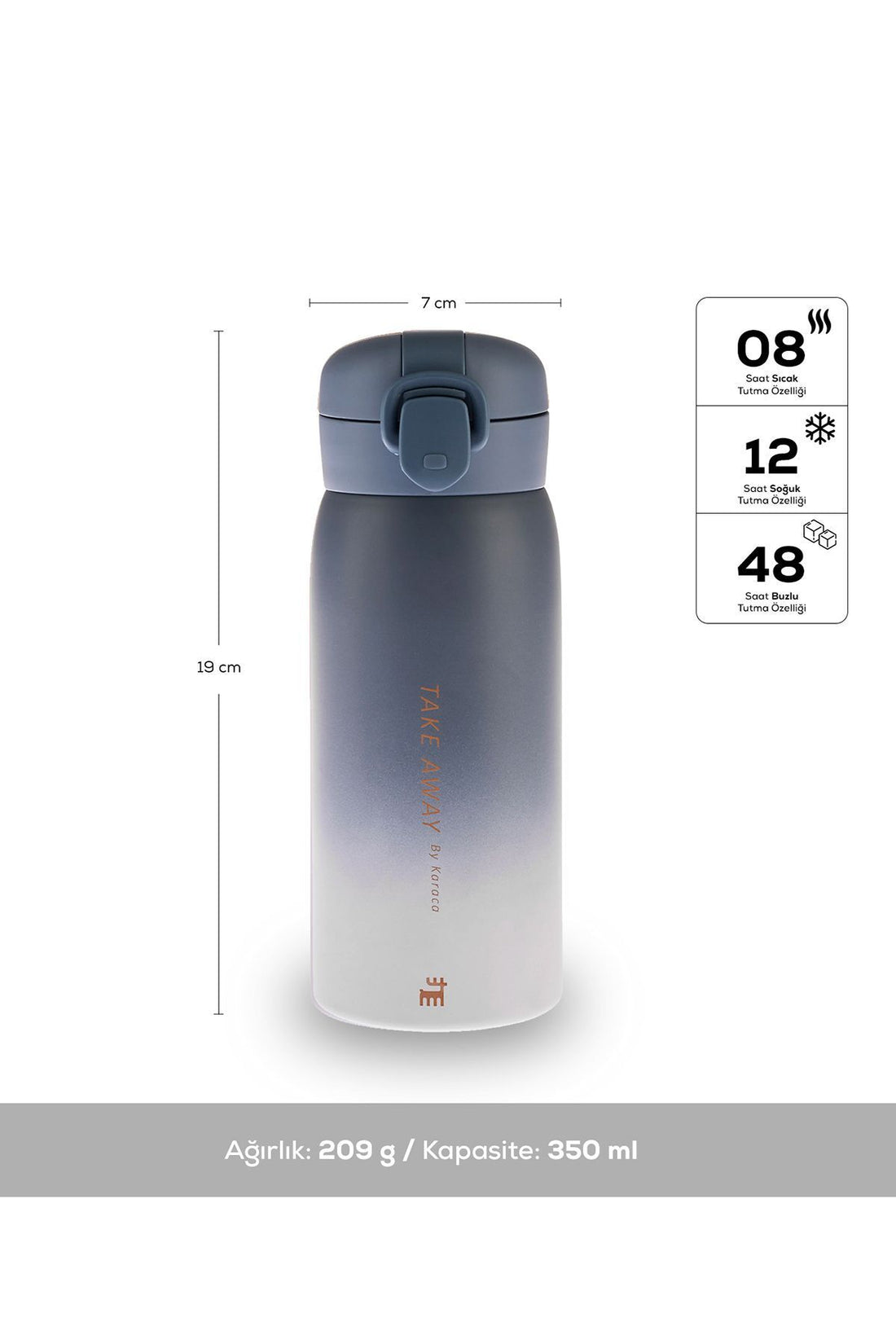 Skyfall Steel Sealed Thermos 350 ml Blue