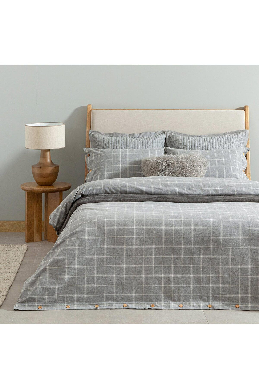 Pedrada Duvet Cover Set Double 200x220 cm Grey