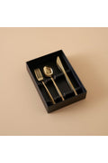 Siena 18 Pieces 6 Seater Dessert Fork Spoons Knife Set Gold