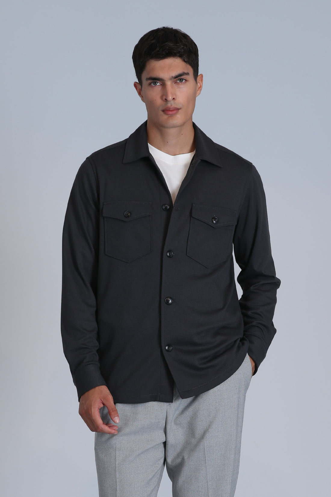 Cameron Erkek Basic Gömlek Slim Fit Haki