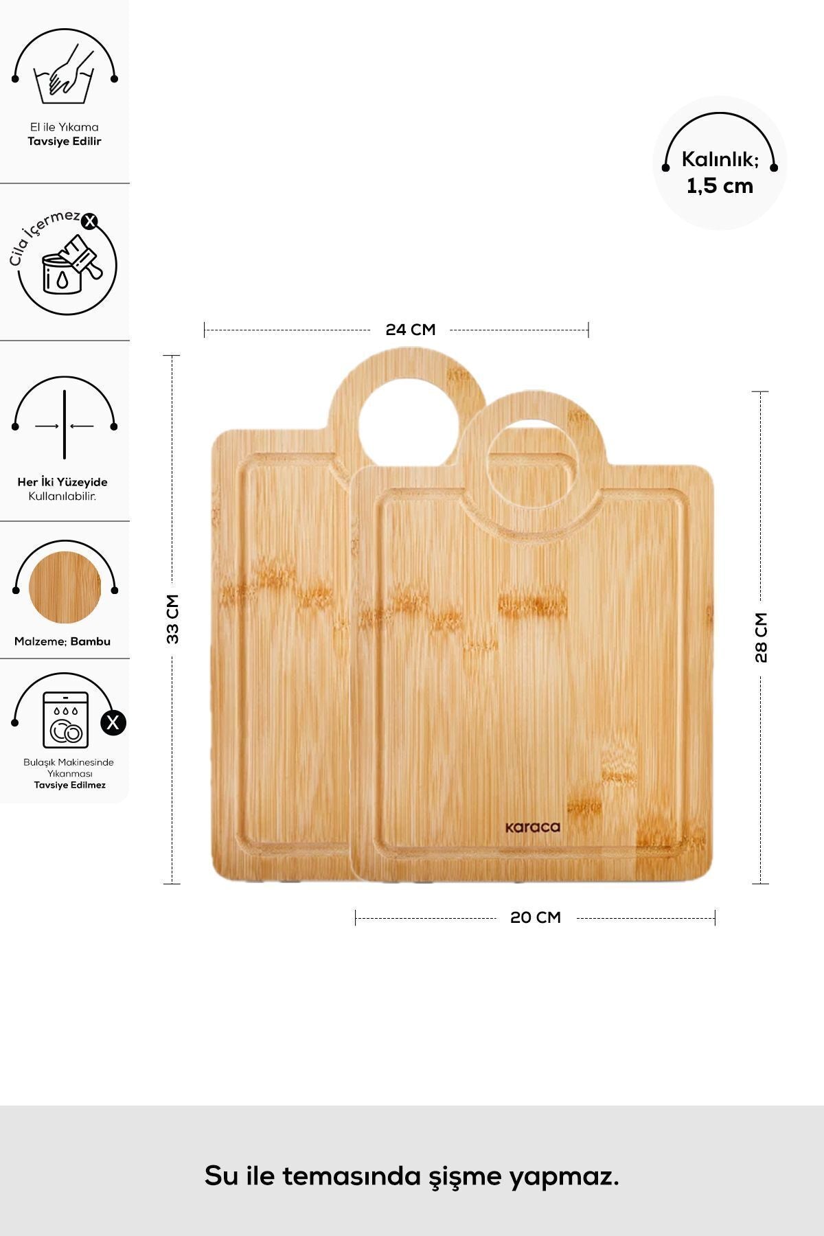 Alis Bamboo 2 Pack Pro Cutting Board 28/33 cm