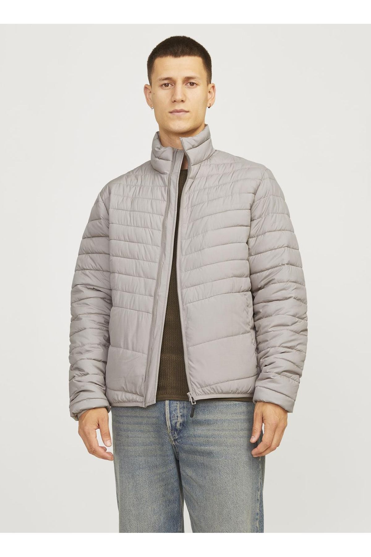 Beige Men's Coat 12256985_JJESTATE PACKABLE PUFFER C